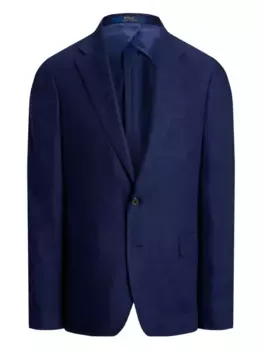 Однобортный пиджак в клетку POLO RALPH LAUREN, синий