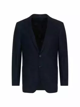 Однобортный пиджак в клетку Sartorio, тёмно-синий