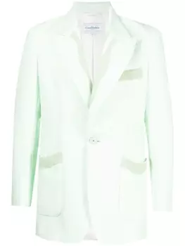 Однобортный пиджак в тонкую полоску Casablanca, зеленый