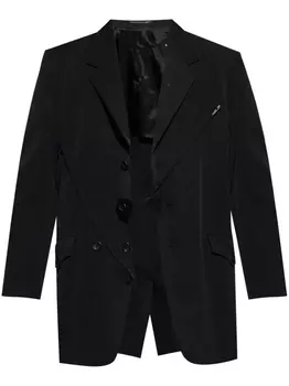 Однобортный пиджак Yohji Yamamoto, черный