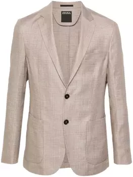 Однобортный пиджак Zegna, бежевый