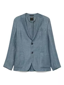 Однобортный пиджак Zegna, синий
