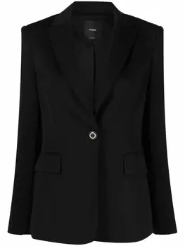 Однобортный приталенный блейзер PINKO, черный