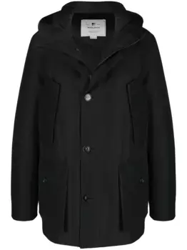 Однобортный пуховик WOOLRICH, черный