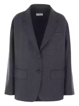 Однобортный шерстяной пиджак ALBERTO BIANI, серый