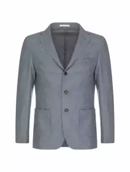 Однобортный шерстяной пиджак Eleventy, синий