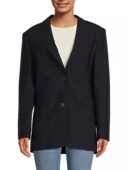 Однобортный шерстяной пиджак Luminar Iro, темно-синий