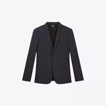 Однобортный шерстяной пиджак приталенного кроя The Kooples, цвет bla01