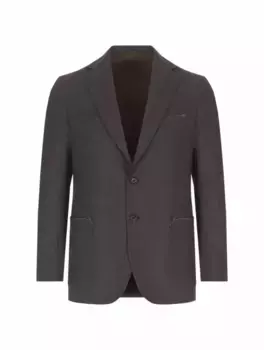 Однобортный шерстяной пиджак Sartorio, серый