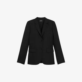 Однобортный шерстяной пиджак The Kooples, цвет bla01