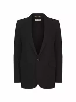 Однобортный шерстяной жакет Saint Laurent