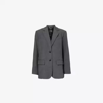 Однобортный свободный тканый блейзер Sarto Paige, черный