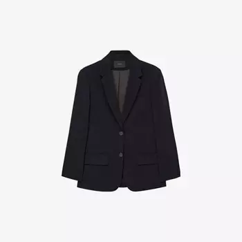 Однобортный тканый блейзер свободного кроя Jackie Joseph, черный