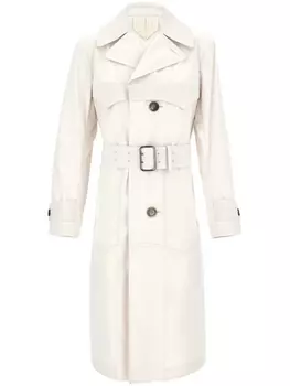Однобортный тренч Ferragamo, белый
