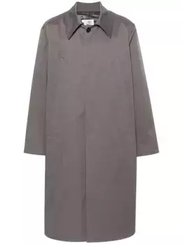 Однобортный тренч MM6 Maison Margiela, серый