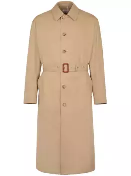 Однобортный тренч с поясом Bally, коричневый