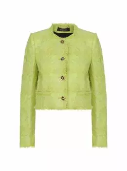 Однобортный твидовый жакет Versace