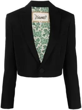 Однобортный укороченный пиджак Dsquared2, черный