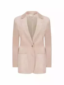 Однобортный вельветовый жакет AGNONA, розовый