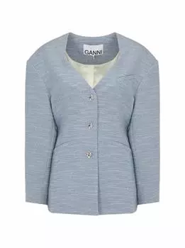 Однобортный жакет Ganni