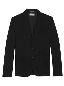 Однобортный жакет из габардина Saint Laurent Saint Laurent, нуарный