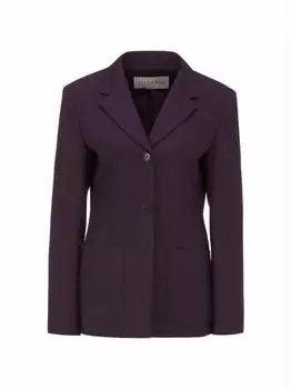 Однобортный жакет из смеси шерсти и шелка Valentino