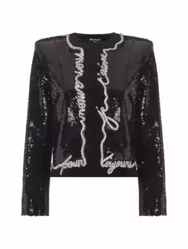 Однобортный жакет Love Letter Balmain, черный