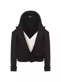 Однобортный жакет на завязке Balmain