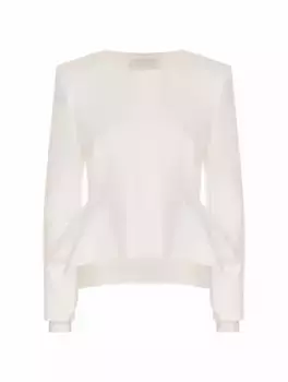 Однобортный жакет с баской Roland Mouret, белый