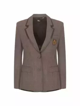 Однобортный жакет с логотипом The Kooples, коричневый