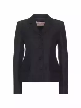 Однобортный жакет Toile Iconographe Valentino Garavani, тёмно-синий