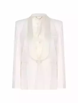 Однобортный жакет Victoria Beckham, белый