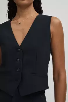 Однобортный жилет Good American, синий