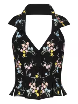 Однобортный жилет Moschino, черный