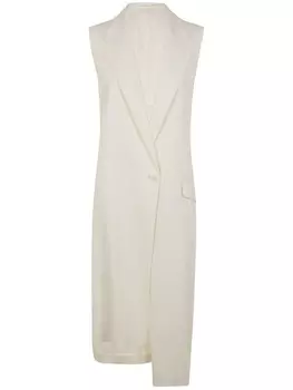 Однобортный жилет Y's, нейтральный цвет