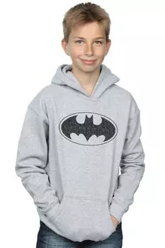 Одноцветная толстовка с логотипом Бэтмена DC Comics, серый