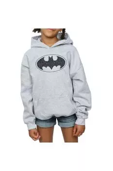 Одноцветная толстовка с логотипом Бэтмена DC Comics, серый