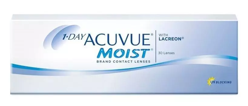 Однодневные контактные линзы 1-Day Acuvue Moist, -3,75