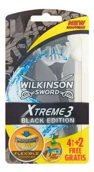 Одноразовые бритвы 6 шт. Wilkinson Sword Xtreme3 Black Edition