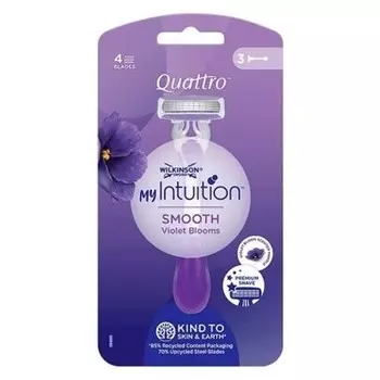 Одноразовые бритвы My Intuition Quattro Smooth Violet Bloom Assorted