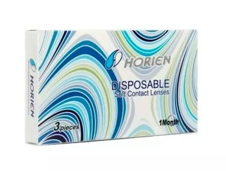Одноразовые, Ежемесячные линзы -5,25 кривизна 8,6, 3 шт. Horien, бесцветный