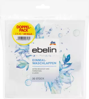 Одноразовые мочалки (2 х 30) 60 шт. ebelin