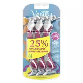 Одноразовые женские бритвы, 6 шт. Gillette Venus 3