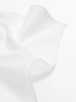 Однородный шарф из 100% хлопка Massimo Dutti, белый