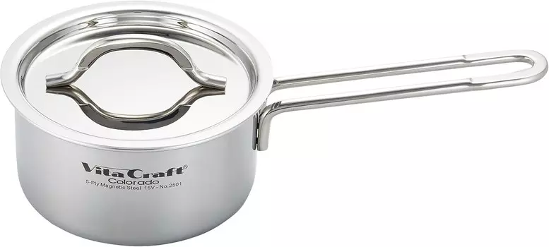 Одноручная кастрюля Vitacraft 2501 Colorado, 0,4 галлона (1,2 л) Vita Craft, Sliver