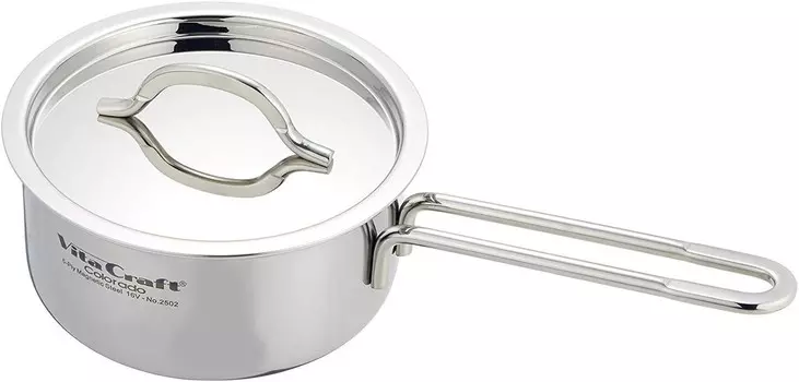 Одноручная кастрюля Vitacraft 2502 Colorado, 0,4 галлона (1,5 л) Vita Craft, Silver