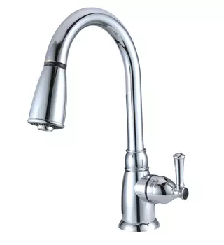 Однорычажный выдвижной кухонный смеситель Dura Faucet Hi-Arc для жилых автофургонов, chrome
