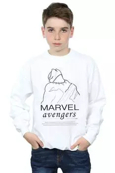 Однострочный свитшот Black Panther Marvel, белый