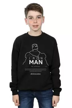 Однострочный свитшот Iron Man Marvel, черный
