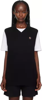 Одноточечный жилет с головой черной обезьяны BAPE